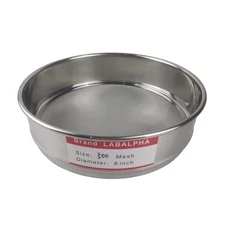 LABALPHA 500 Mesh Lab Sieves, 500 Mesh Test Sieve, 8'' Diameter, 304 Stainless S
