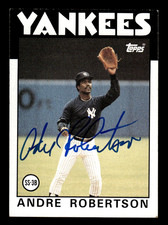 Andre Robertson Yankees 1986 Topps Auto #738 SIGNED w/COA