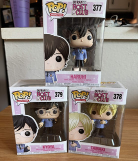 Funko Pop! Ouran High School Host Club Vinyl Figure Lot of 3 #377 #378 #379