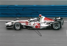 Jenson Button BAR British Grand Prix Brawn F1 signed 12" x 8" photo Autograph