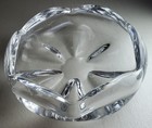 Vtg Art Glass ORREFORS STELLA POLARIS Clear Crystal Ashtray Etched Makers Mark