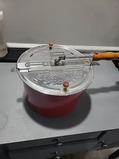 Vtg The Genuine Whirley Pop Stovetop Popcorn Maker By Wabash Valley Farms