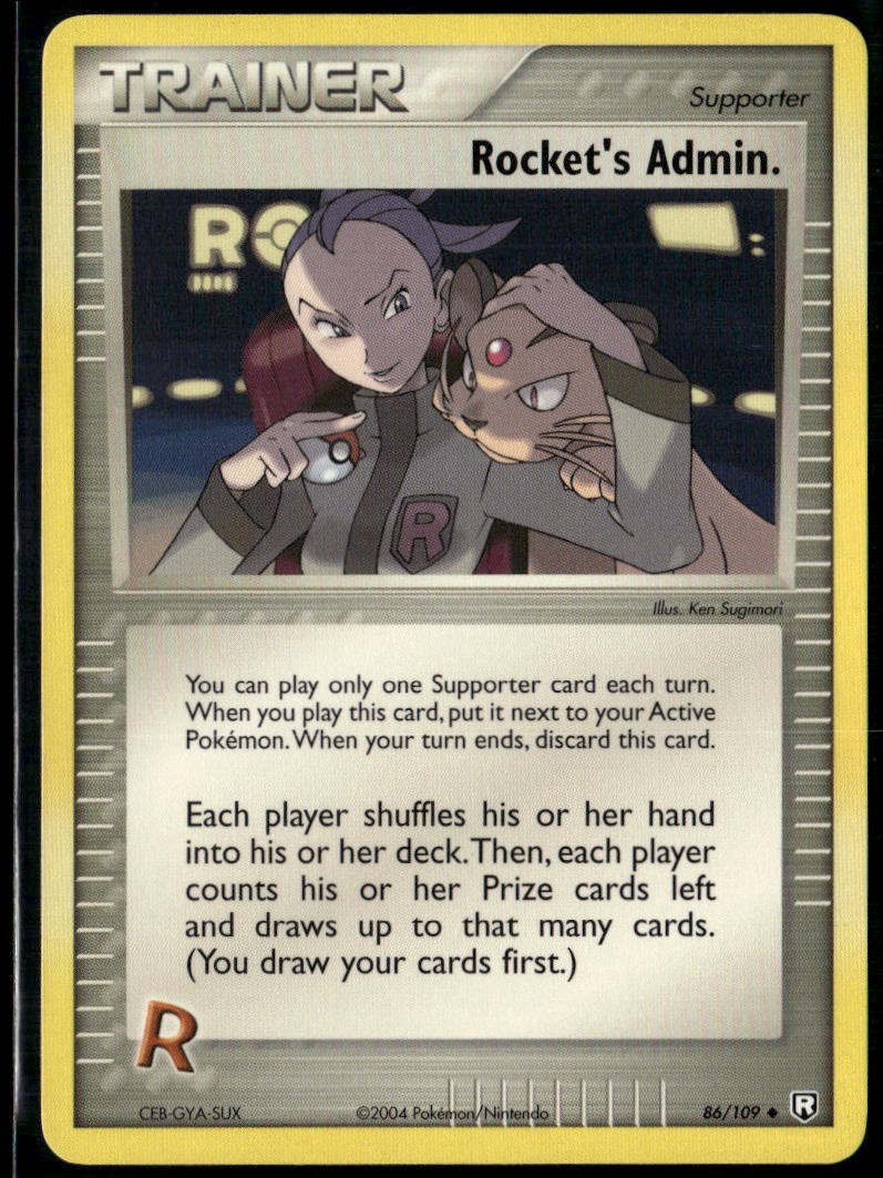 Rocket's Admin 86/109 Uncommon Team Rocket Returns NM Pokemon Card