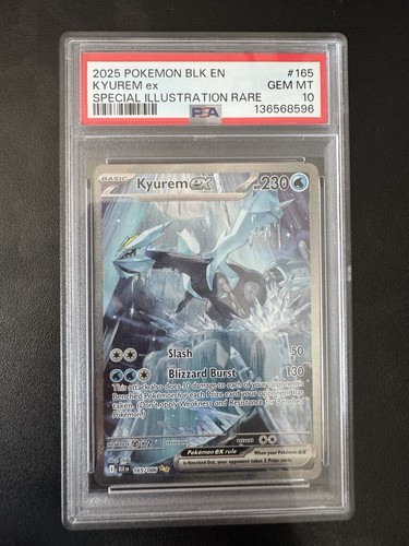 Pokemon 2025 Kyurem ex 165/086 SIR Black Bolt GEM MINT PSA 10