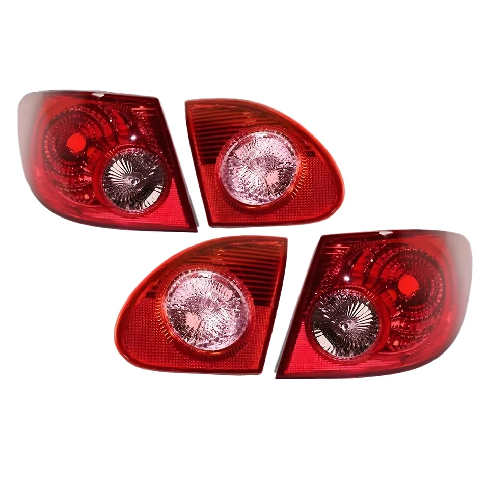 For 2003-2008 Toyota Corolla Tail Lights Left Driver Side Clear Lens 4pcs - Изображение 2 из 4