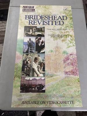 Brideshead Revisited VHS Promo Poster Jeremy Irons A&E Portfolio Rare