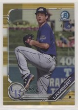 2019 Bowman Chrome Prospects Gold Refractor 40/50 Peter Lambert #BCP-136 1u6