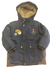 OshKosh B gosh Boys 6 Heavyweight Winter Jacket Navy Fleece Lined Hooded Coat