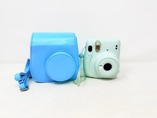 Fujifilm Instax Mini 11 Instant Film Camera Ice White w/Light Blue Case - Works