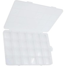 24 Grids Jewelry Organizer Clear Plastic Storage Box for Earrings and Small