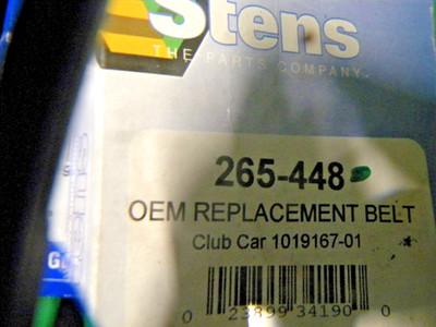 1019167  FOR CLUB CAR BELT  265-448 OEM USA QUALITY STENS PART!