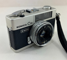 Konica C35 35mm Rangefinder Film Camera Hexanon 38mm F2.8 Lens - Shutter Fires