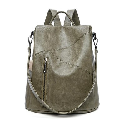 Women Backpack Casual Handbag, Large Capacity Fashionable PU Leather Rucksa...