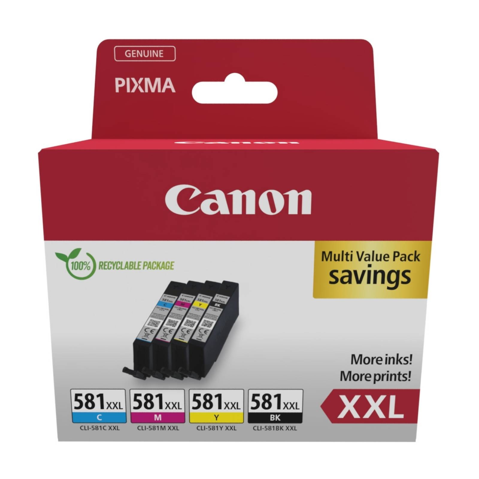 CANON CLI-581XXL Ink Cartridge CMYBK MULTI - 1998C007 - Image 4