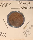 1889 INDIAN HEAD PENNY CENT  UNC