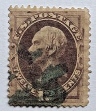 USA: 1870 Henry Clay - White wove. 12c. Dull Violet. Used. Nice stamp! Good CV.