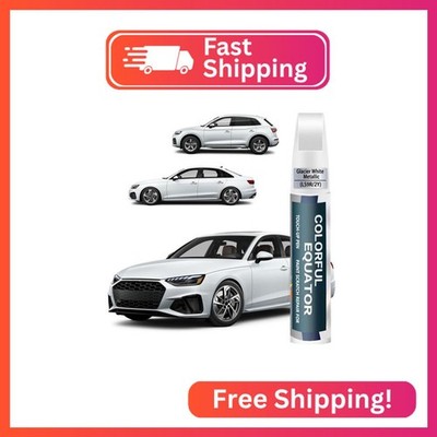 Glacier White Metallic(LS9R/2Y) Touch Up Paint Compatible with Audi, Car Paint P