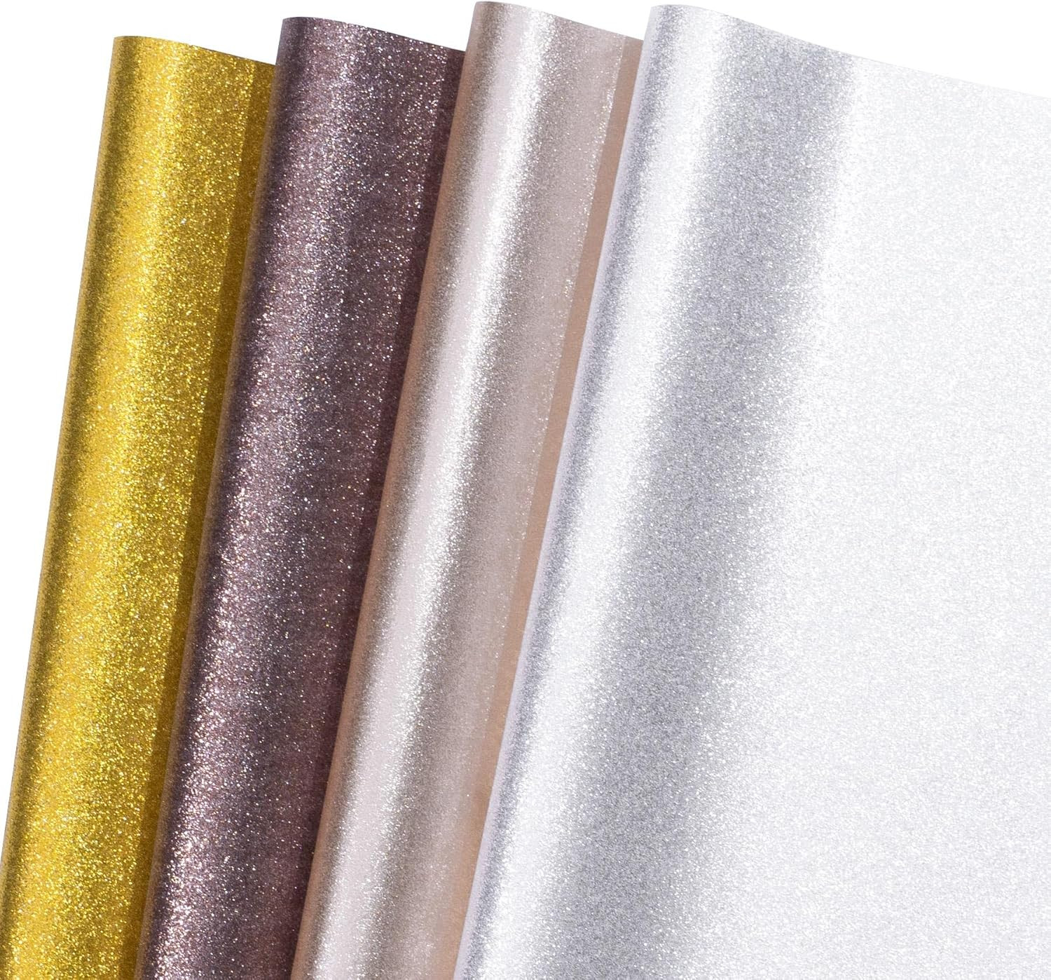 Glitter Wrapping Paper- Rose Gold/Silver/Gold/Dark Brown Color Sparkle Paper ...