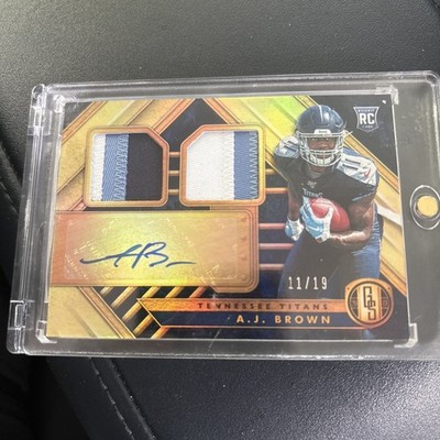2019 GOLD STANDARD A.J. BROWN FOTL 11/19 RPA ROOKIE DUAL-PATCH AUTO #254
