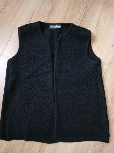 Women James Alexander Vest Black Alpaca 36 / S /