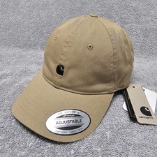 Carhartt WIP Madison Hat Logo Unisex Adjustable Tan Baseball Cap NEW NWT!