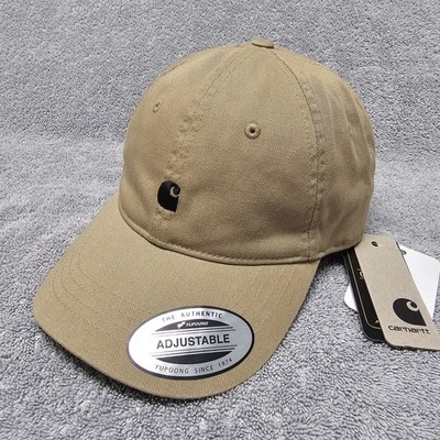 Carhartt WIP Madison Hat Logo Unisex Adjustable Tan Baseball Cap NEW NWT!