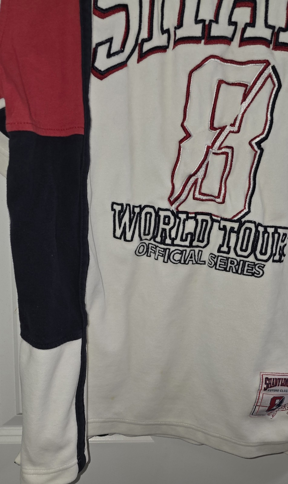 Vtg 2000s Eminem Shady World Tour Ltd Limited Edition White Jersey Shirt Size L image 8
