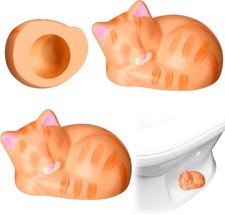 2 Pack Toilet Bolt Caps Decorative Cat Toilet Bolt Screw Cover Caps Ceramic Cute