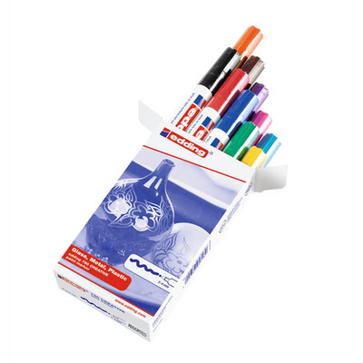 10 Stück versch. Farben edding 750 Glanz Lackmarker farbsortiert 2,0 - 4,0 mm