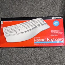 Vintage Microsoft Natural Keyboard Elite Wired A1100337 L959 1998