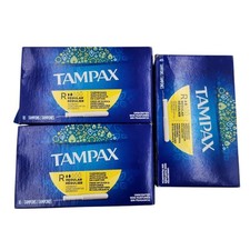 3X Tampax Cardboard Applicator Regular Absorbency Unscented 10 Tampons Each USA
