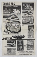 KILLER SHREWS GIANT GILA MONSTER Pressbook '52 1Pg 10.75x17 Movie Poster 28771