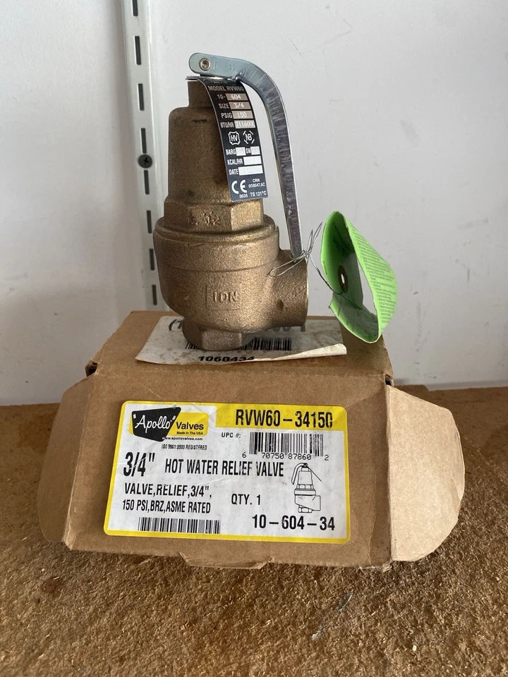 Apollo 3/4” Hot Water Relief Valve. RVW60-34150. 150psi - Image 2 of 4