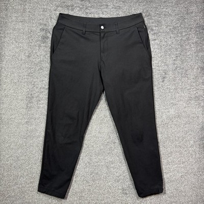 Lululemon Commuter Pants Mens 32 Black Technical Stretch Trousers LM5AQYS