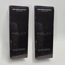 2 Polar Dark-Brown Hair Dye Shampoo Rich Color No-toxic Deep Care 6.7oz Brunette