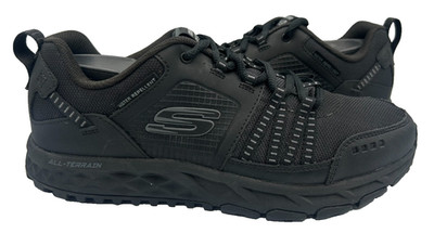Skechers Men's Escape Plan Lace Up WR Trail Walking Shoes Black Size:7.5 161i