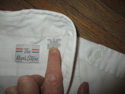 vtg STP PATCH WORK SHIRT Oil Garage Auto Mechanic Oval Logo White Aviator LARGE - Picture 5 of 6