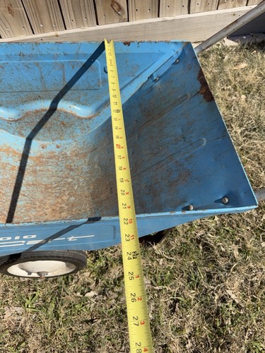 Rare vintage 1957-1958 Radio Flyer Blue Radio Garden Cart - Picture 9 of 12