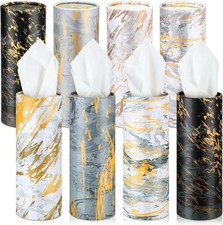 8 Pack Car Tissue Holder 3 Ply Facial Tissue Bulk Marble Modern Tissues Cylinder