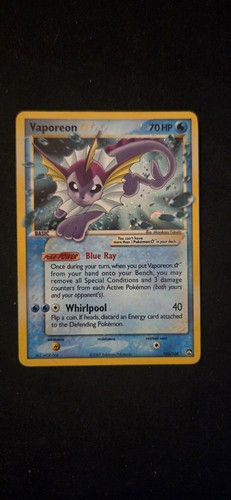 Vaporeon Gold Star 102/108 EX Power Keepers Holo  Pokemon TCG