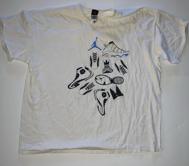 Air Jordan Prototype White T-Shirt Basketball Print size XXXL 3x Brand