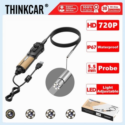 Thinkcar Endoscope Camera with Light, 720P HD Borescope Camera with 6 LED Lights