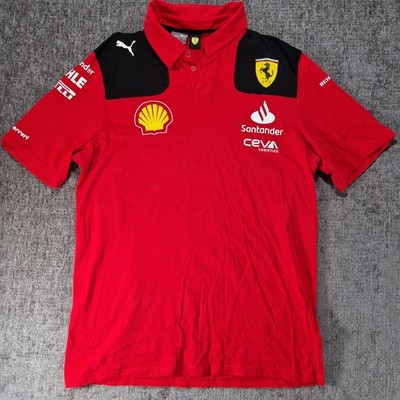 Puma Ferrari Herren Kurzarm Team Poloshirt Large rot, 20'' P2P