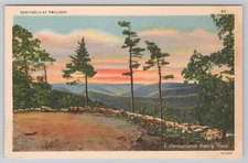 Pennsylvania Beauty View Sentinels At Twilight Postcard