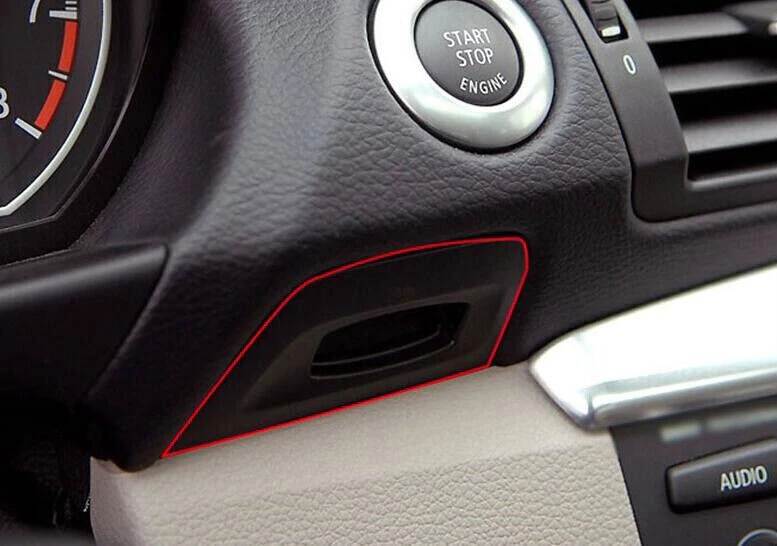 07-11 Plata Mate Para BMW Serie 1 E81 Coche Interior Motor Parada Botón Borde Foto 3 de 4