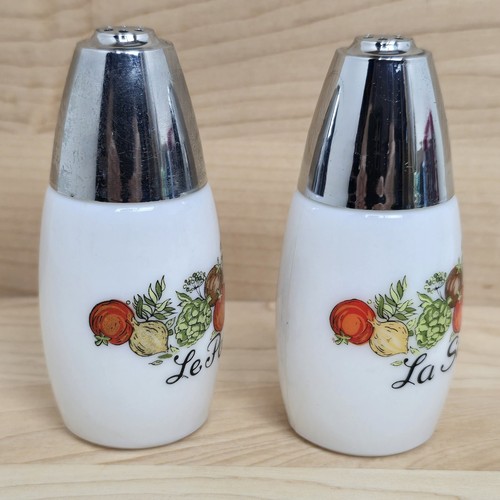 Ancienne salière et poivrière Gemco épice de vie corning ware assortie - Photo 2/6