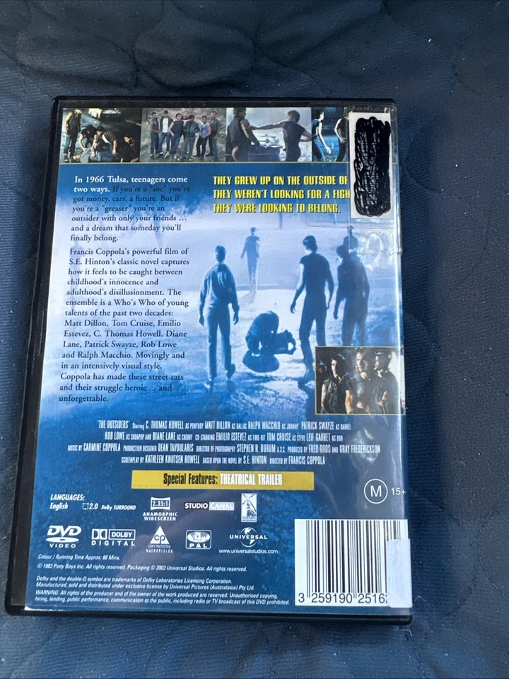 The Outsiders (DVD, 1983) - image 3 of 3
