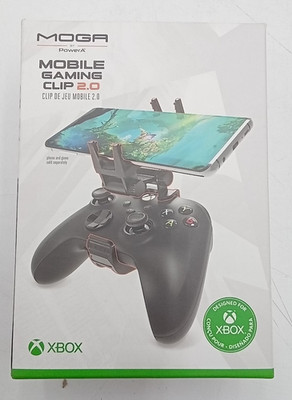 New w/box damage PowerA MOGA Mobile Gaming Clip 2.0 for Xbox Controllers Black