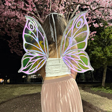 Iridescent Fairy Wings Adult Handmade Rhinestone Cosplay Festival Costume Wings