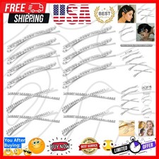 12 Pcs Rhinestone Bobby Pins Crystal Fancy Hair Clips, Silver